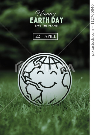 Earth day Poster design. "Happy Earth Day, 22 April" illustration 112760040