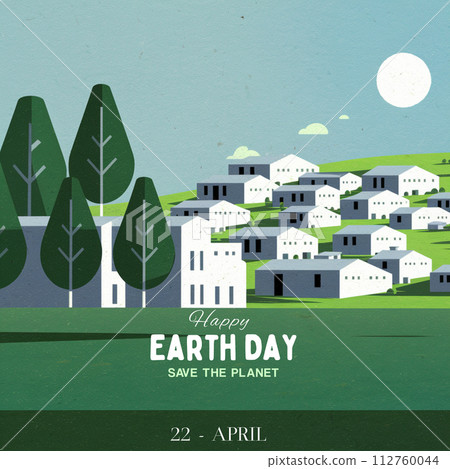 Earth day vector design. "Happy Earth Day, 22 April" vector, illustration, background 112760044