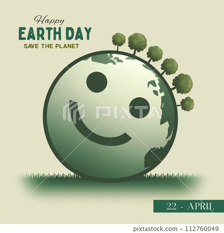 Earth day vector design. "Happy Earth Day, 22 April" vector, illustration, background Earth day vector design. "Happy Earth Day, 22 April" vector, illustration, background 112760049