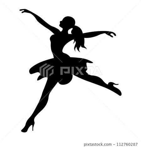 black vector dancer icon on white background - Stock Illustration ...