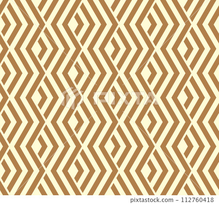 Abstract geometric pattern. A seamless vector background. Golden and beige ornament. Graphic modern pattern. Simple lattice graphic design Abstract geometric pattern. A seamless vector background. Golden and beige ornament. Graphic modern pattern. Simple lattice graphic design 112760418