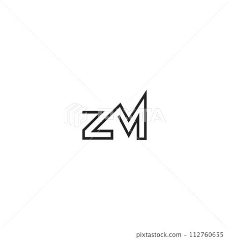 ZM or MZ logo and icon design ZM or MZ logo and icon design 112760655