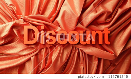 AI-generated content. Satin Discount concept creative horizontal art poster. Word Discount made in textured lettering. Horizontal Illustration. Ai Generated Marketing and sales Symbol. AI-generated content. Satin Discount concept creative horizontal art poster. Word Discount made in textured lettering. Horizontal Illustration. Ai Generated Marketing and sales Symbol. 112761246