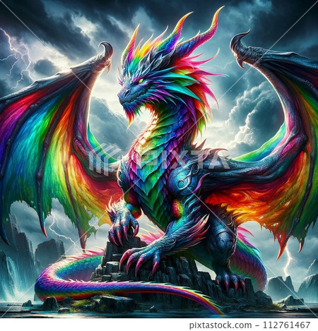 Birth of a colorful dragon 112761467