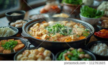 variety of dishes on the table asian cuisine variety of dishes on the table asian cuisine 112761605