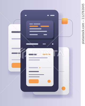 online banking smart wallet payment mobile application fintech business investment concept vertical online banking smart wallet payment mobile application fintech business investment concept vertical 112761645