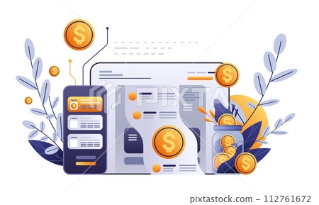 financial trust money protection security reliability stability growth fintech business investment concept 112761672