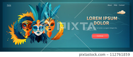 colorful masks brazilian festival holiday celebration greeting invitation postcard culture and tradition carnival party concept colorful masks brazilian festival holiday celebration greeting invitation postcard culture and tradition carnival party concept 112761859