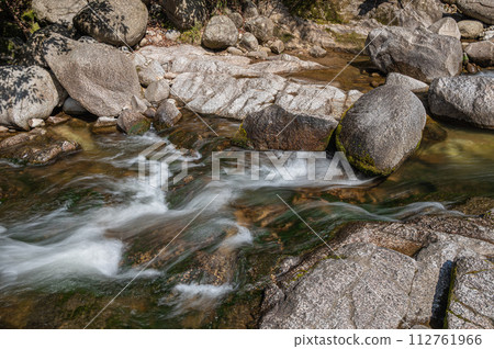 Nunome River, mountain stream in Kyoto, Kizu River tributary, Kasagi Town, Kyoto Prefecture 112761966