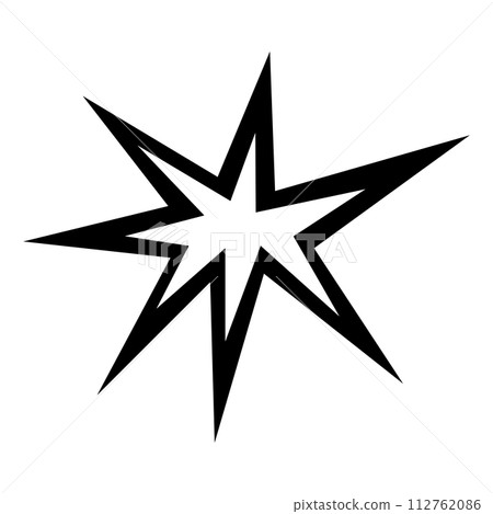 black vector explosion icon on white background 112762086