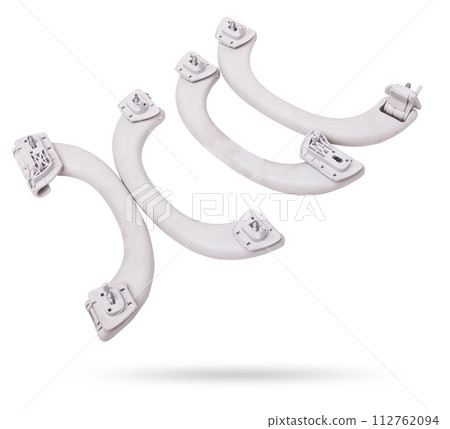 Vehicle interior grab handle on white isolated background. Auto service industry. Spare parts catalog. 112762094