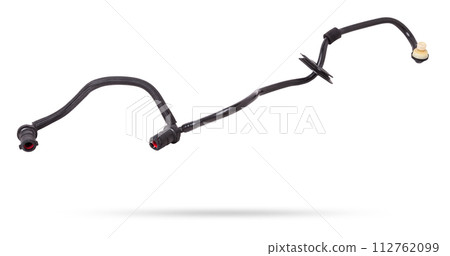 A plastic pipe is part of the vehicles brake system, which supplies brake fluid under pressure to the service brake cylinders or calipers on wheels. Spare parts for sale in auto service. A plastic pipe is part of the vehicles brake system, which supplies brake fluid under pressure to the service brake cylinders or calipers on wheels. Spare parts for sale in auto service. 112762099