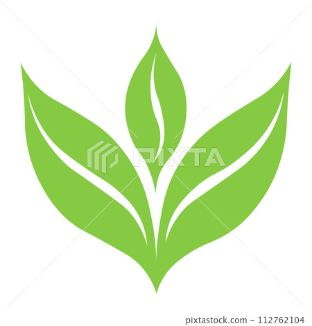 green vector ecology icon on white background 112762104