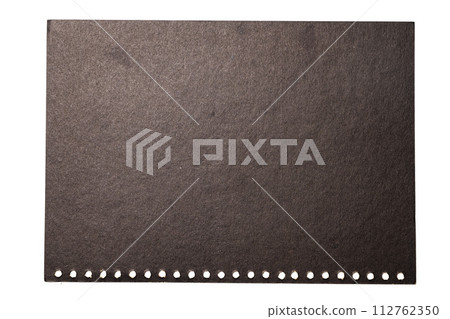 Closeup view of brown spiral notebook cover 112762350