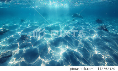 Wave light on the ocean floor Wave light on the ocean floor 112762420