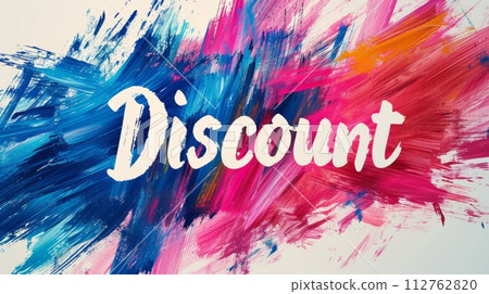 AI-generated content. The word Discount created in Abstract Expressionism. Decorative lettering of word Discount. Sale and Offer Concept. Creative postcard. Ai Generated Digital art poster. AI-generated content. The word Discount created in Abstract Expressionism. Decorative lettering of word Discount. Sale and Offer Concept. Creative postcard. Ai Generated Digital art poster. 112762820
