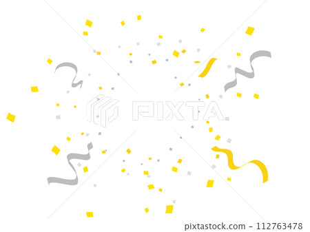 金黃箔五彩紙屑背景 112763478