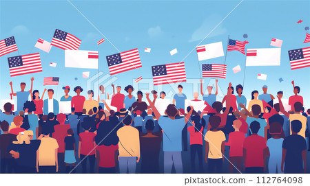 American presidential election illustration American presidential election illustration 112764098