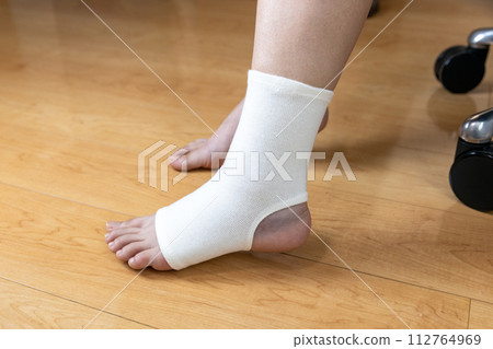 My left ankle sprained and threw a supporter on it. My left ankle sprained and threw a supporter on it. 112764969