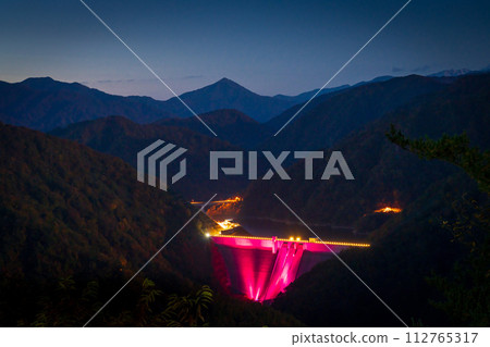 Nagai dam light up Nagai dam light up 112765317