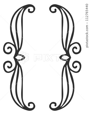 Curly brackets. Decorative typography element. Elegant parenthesis 112765440