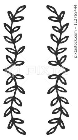 Floral braces. Decorative elegant design typography element 112765444