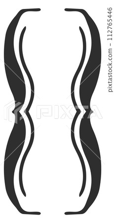 Parenthesis pair. Black brackets. Elegant decorative braces Parenthesis pair. Black brackets. Elegant decorative braces 112765446