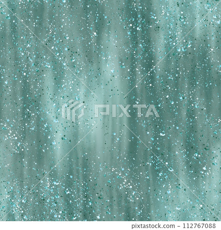 Seamless pattern. Abstract texture design with glitter. Brush stroke. Turquoise background 112767088