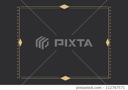 Line golden frame, celestiam minimal esoteric border, mystyc linear decoration with dots, corners isolated on dark background. Geometric shape, tarrot Line golden frame, celestiam minimal esoteric border, mystyc linear decoration with dots, corners isolated on dark background. Geometric shape, tarrot 112767571
