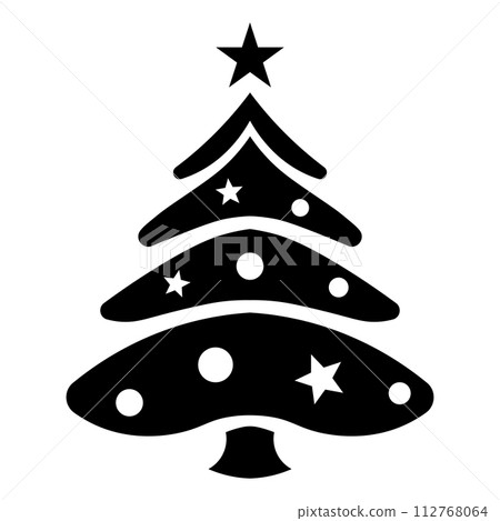 vector christmas tree icon on white background vector christmas tree icon on white background 112768064