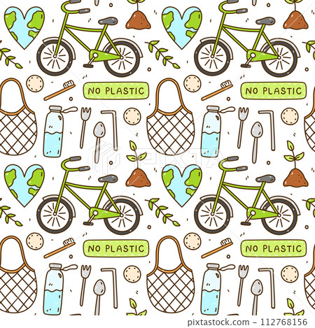 Seamless pattern with recycle and reusable products Seamless pattern with recycle and reusable products 112768156