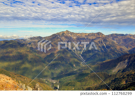 [Fixed price] Scenery of Mt. Yakedake in autumn leaves (top of the mountain / October / Matsumoto City, Nagano Prefecture) 112768299