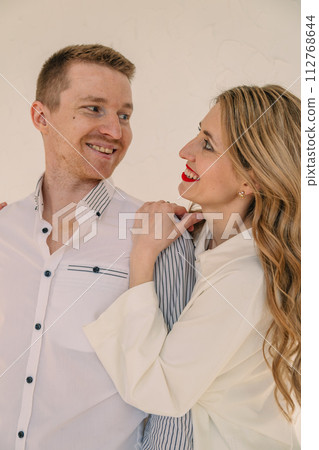 portrait of beautiful couple portrait of beautiful couple 112768644