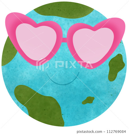 Earth with sunglasses Earth with sunglasses 112769084