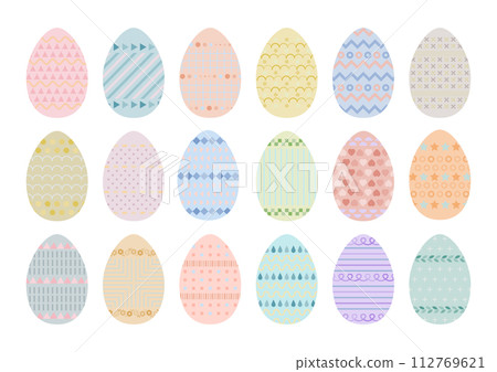 復活節彩蛋圖示集插圖 112769621