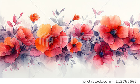 Watercolor botanic illustration 112769665