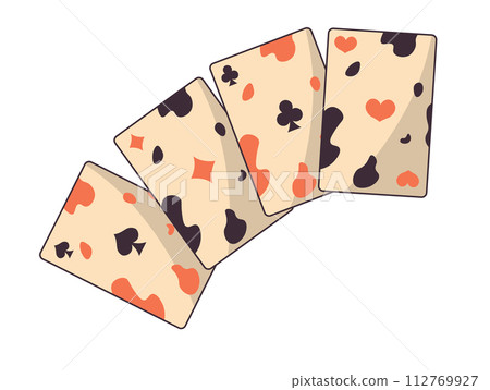 Vintage Playing Cards Vector Set 112769927