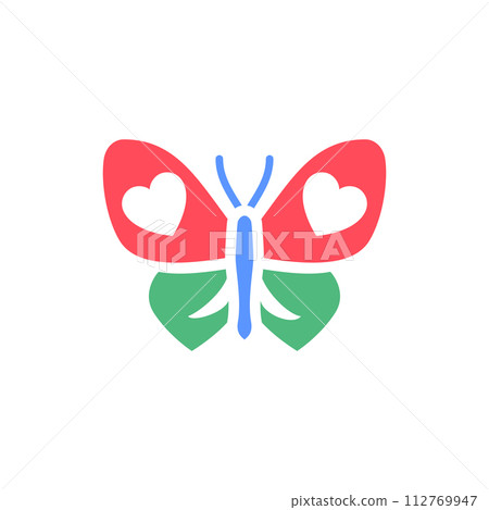 butterfly icon or Valentines day symbol, holiday sign designed for celebration, vector trendy modern style butterfly icon or Valentines day symbol, holiday sign designed for celebration, vector trendy modern style 112769947