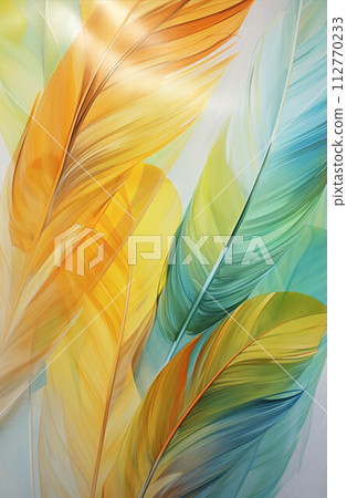 Colorful feathers, chicken feathers background texture Colorful feathers, chicken feathers background texture 112770233
