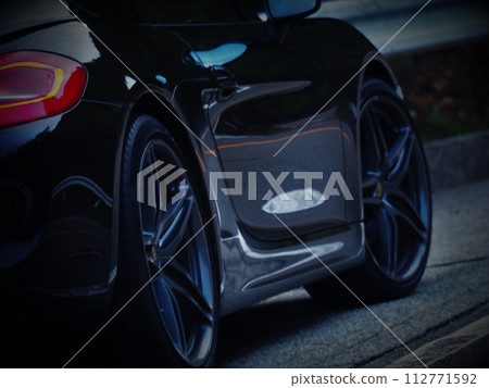 Black sports car 112771592