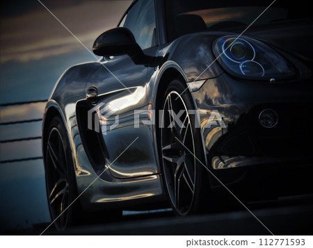 Black sports car Black sports car 112771593