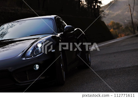 Black sports car 112771611
