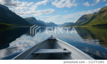 Enjoy in river under mountain 112771981