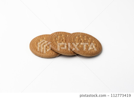 Maria biscuits on white background Maria biscuits on white background 112773419