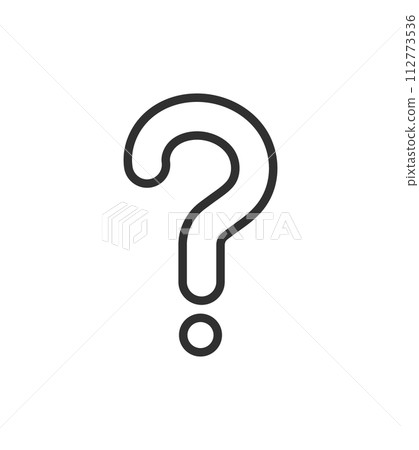 Question mark simple icon Question mark simple icon 112773536