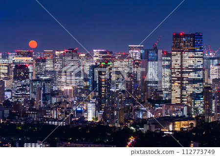 《Tokyo》Tokyo city night view/Beautiful moonlit night 《Tokyo》Tokyo city night view/Beautiful moonlit night 112773749