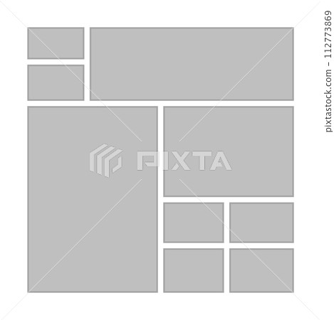 Template collage of nine frames, images, photo Template collage of nine frames, images, photo 112773869