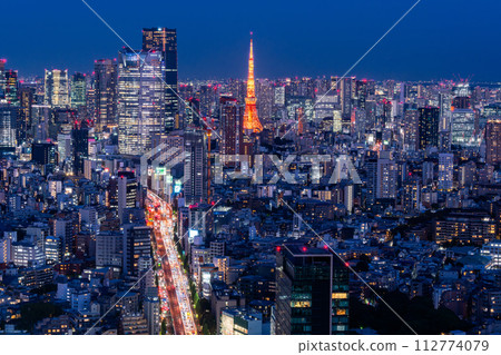 [Tokyo] Tokyo skyline/city night view 112774079