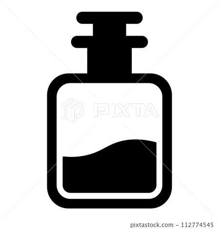 black vector perfume icon on white background 112774545