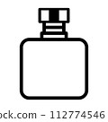 black vector perfume icon on white background 112774546